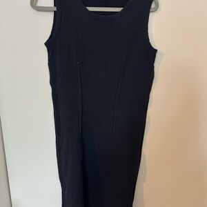 Chic navy  Sleeveless Midi Dress